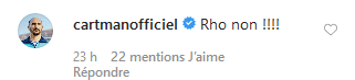 Capture des commentaires sur la publication d'Alexandra Rosenfeld | alexandrarosenfeld- Instagram