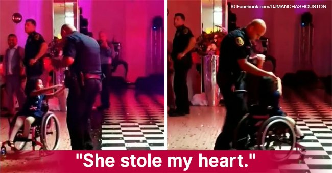 Police officer melts hearts dancing with girl in wheelchair in viral video