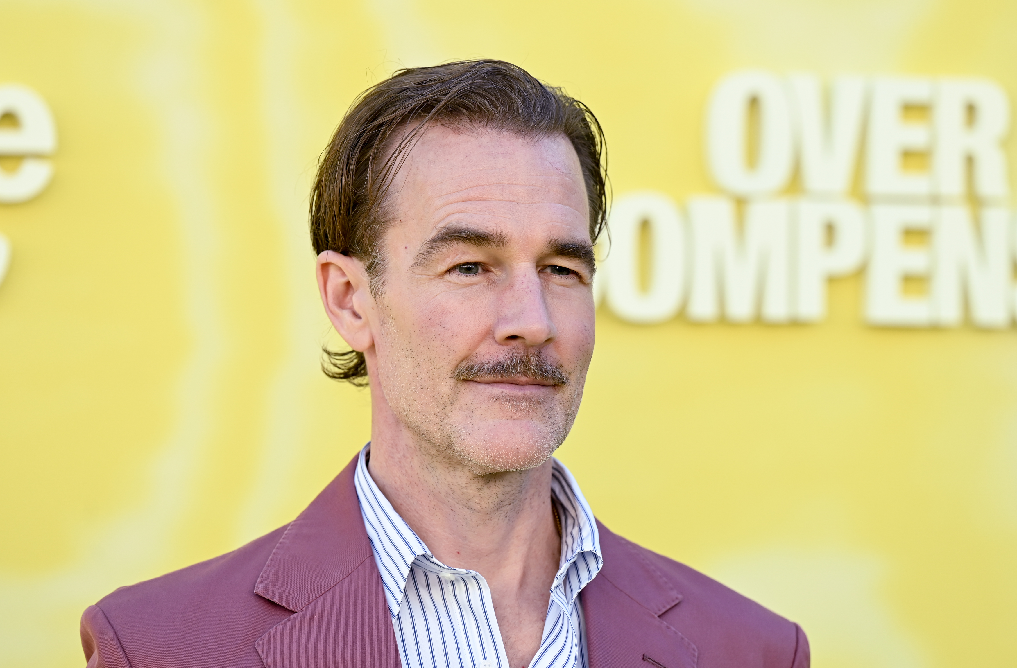 James Van Der Beek at the "Overcompensating" premiere on May 14, 2025, in California, United States. | Source: Getty Images