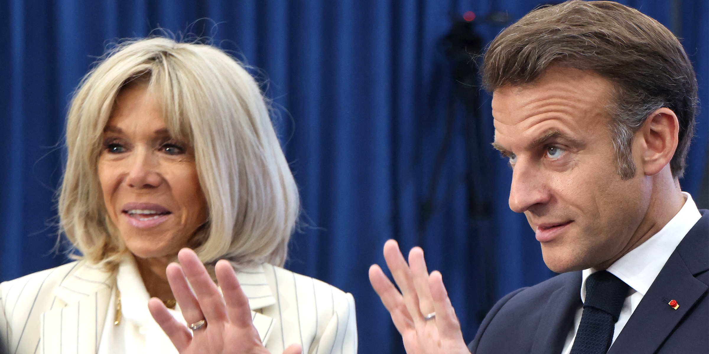 Brigitte Macron and French President Emmanuel Macron. | Source: Getty Images