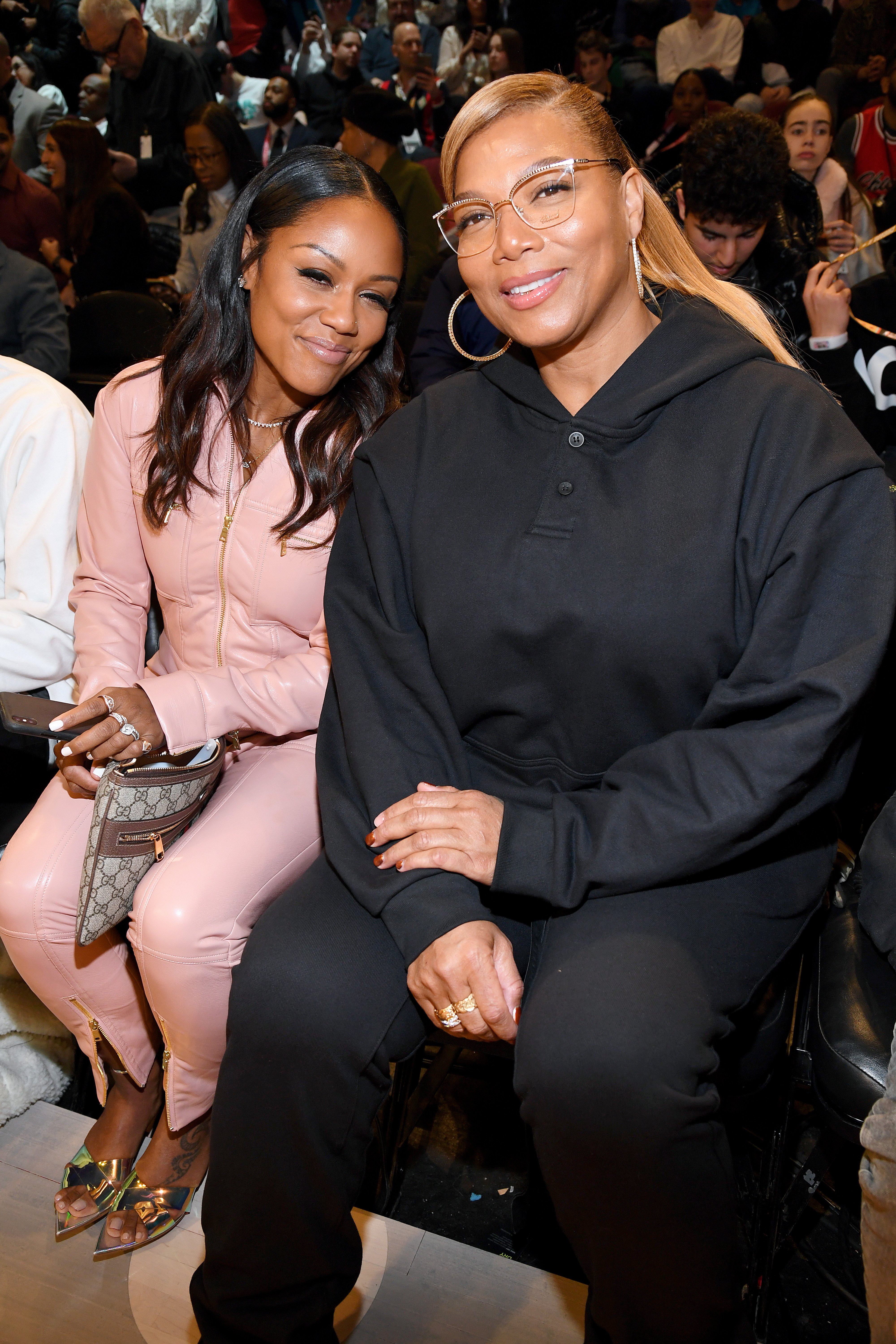 Eboni Nichols and Queen Latifah at the 69th NBA All-Star game in Chicago on January 16, 2020 | Source: Getty Images 