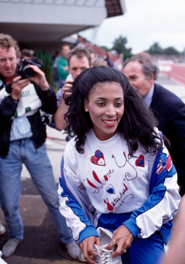 Florence Griffith-Joyner of the USA during the Dairy Crest International Athletics meet at Kelvin Hall in Glasgow, circa 1988 | Source: Getty Images