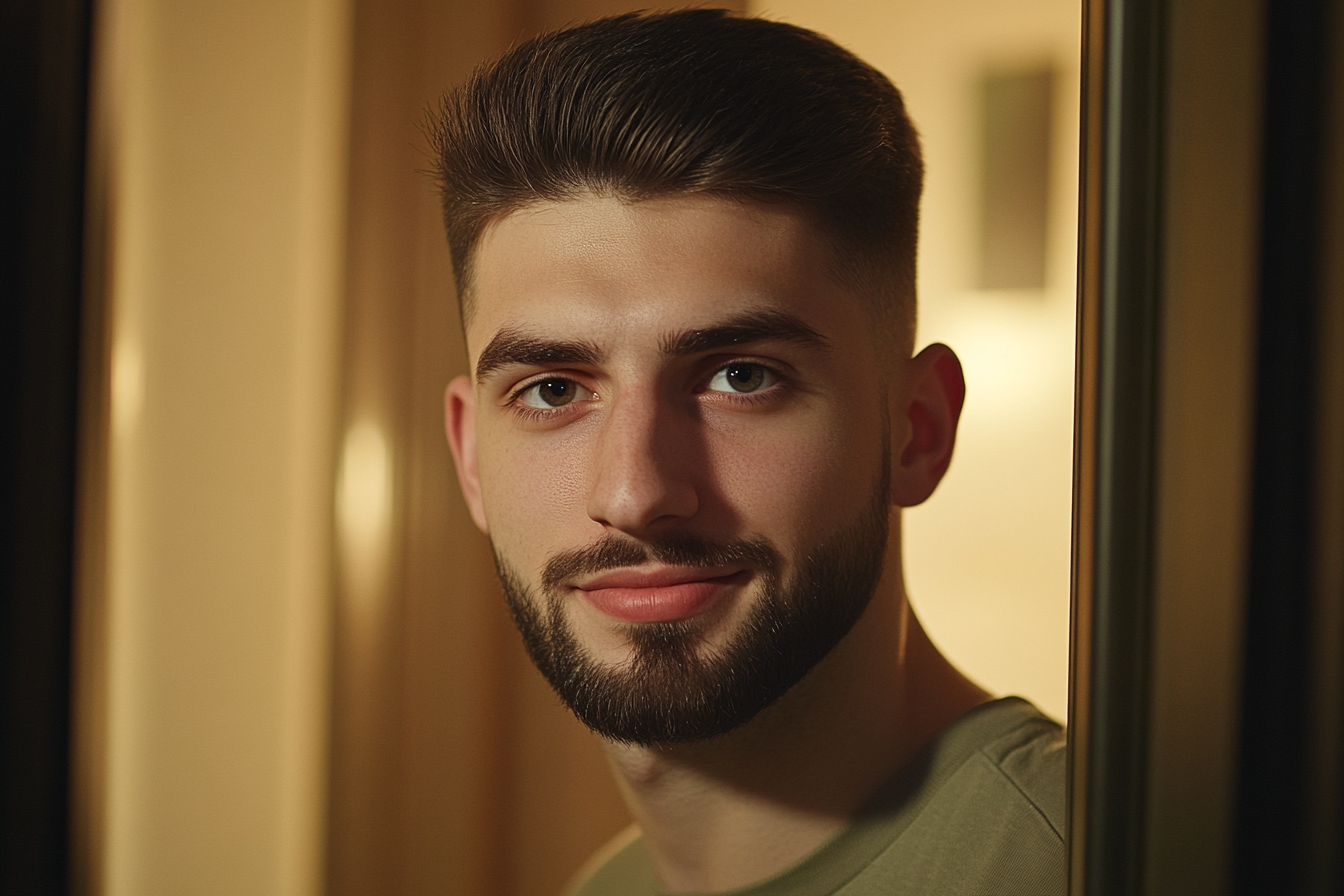 A man standing in his room | Source: Midjourney