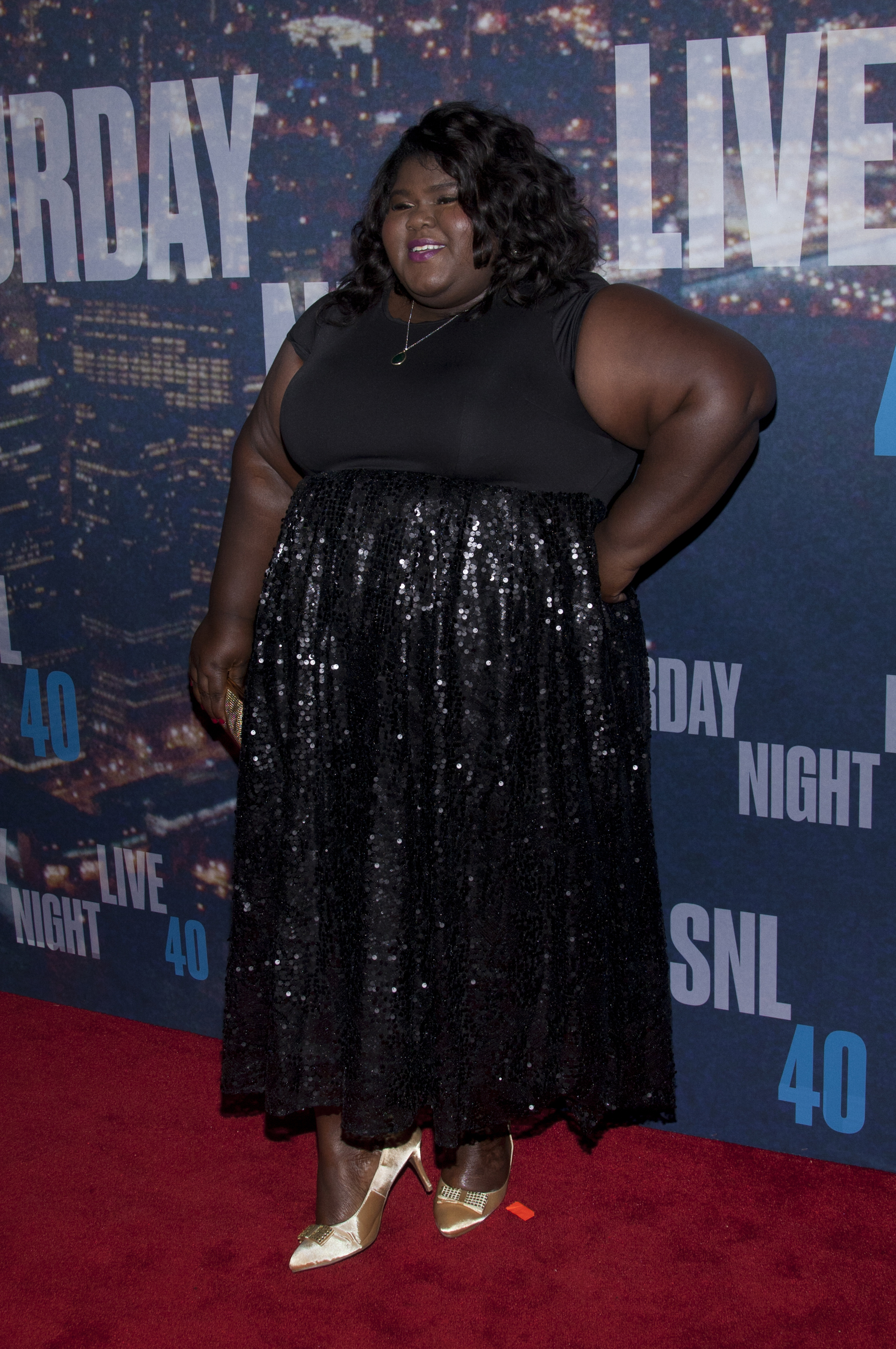 Gabourey Sidibe attends the ""SNL 40th Anniversary Special" on February 15, 2015, in New York City. | Source: Getty Images