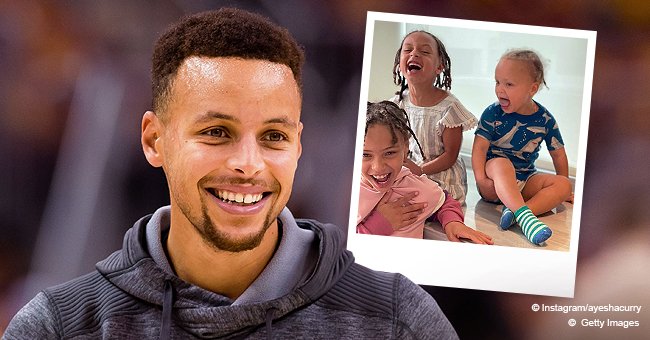 Stephen Curry's 3 Look-alike Kids Are All In A Happy Mood Posing 