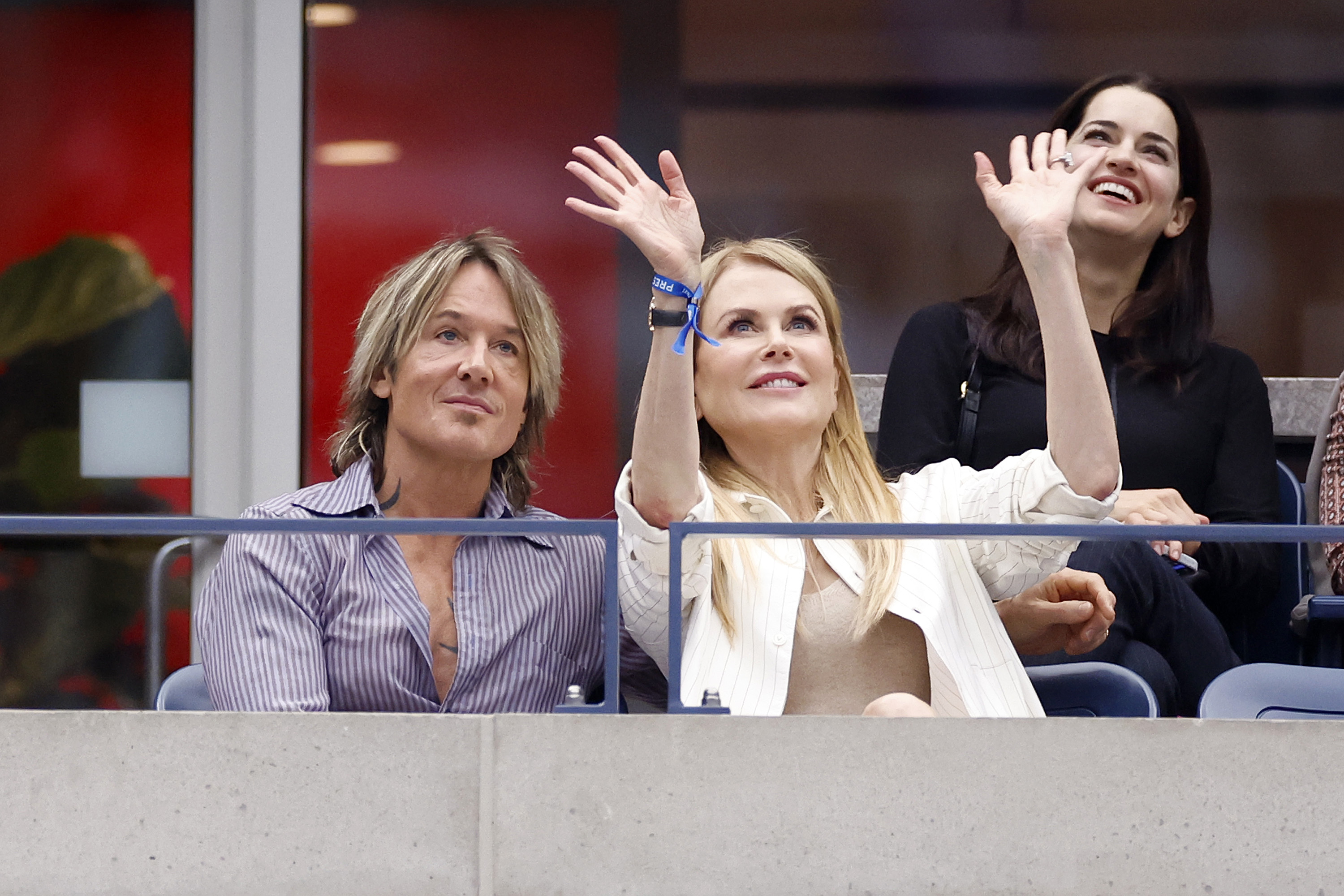 Keith Urban and Nicole Kidman look on during the Men's Singles Final match between Novak Djokovic and Daniil Medvedev at the 2023 US Open at the USTA Billie Jean King National Tennis Center, on September 10, 2023, in Queens, New York City.| Source: Getty Images