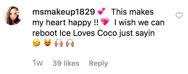 Fan comment on Coco's post. | Source: Instagram/coco