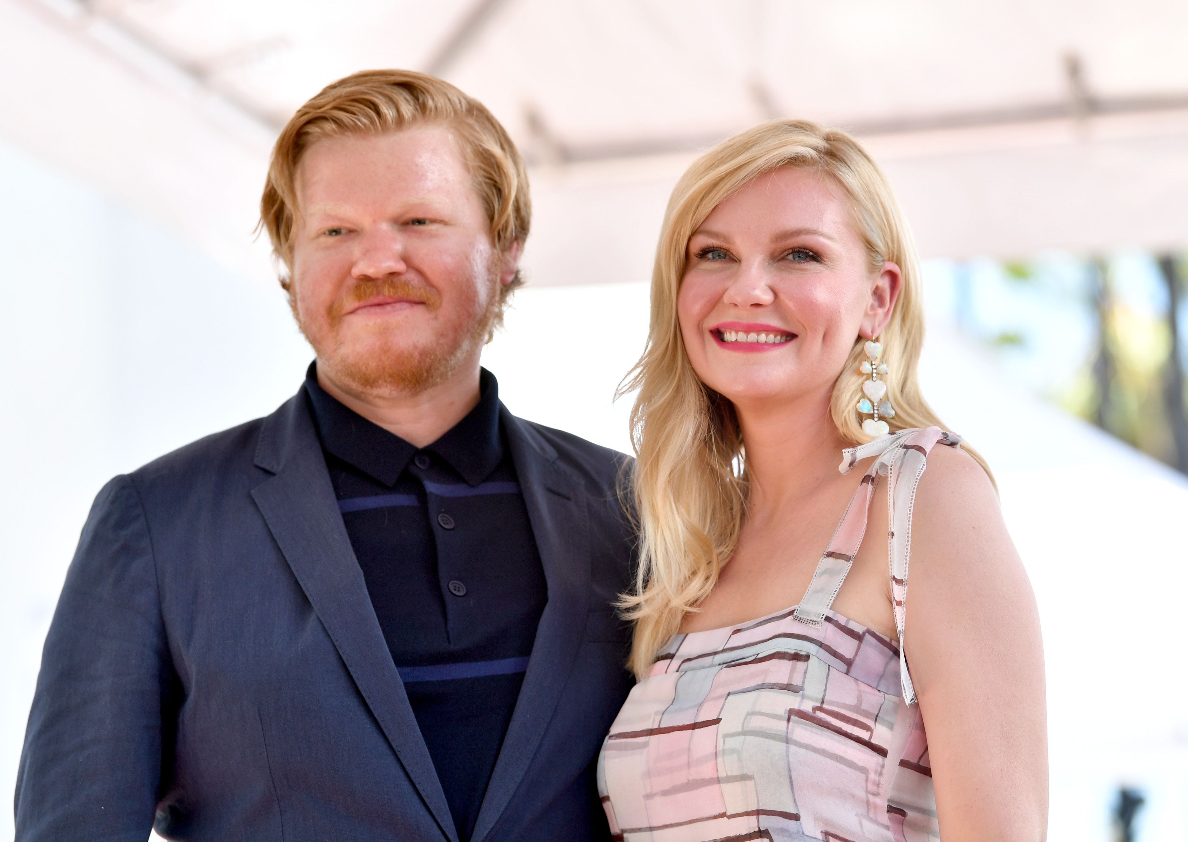 Jesse Plemons and Kirsten Dunst on the Hollywood Walk of Fame in 2019 in Hollywood, California | Source: Getty Images