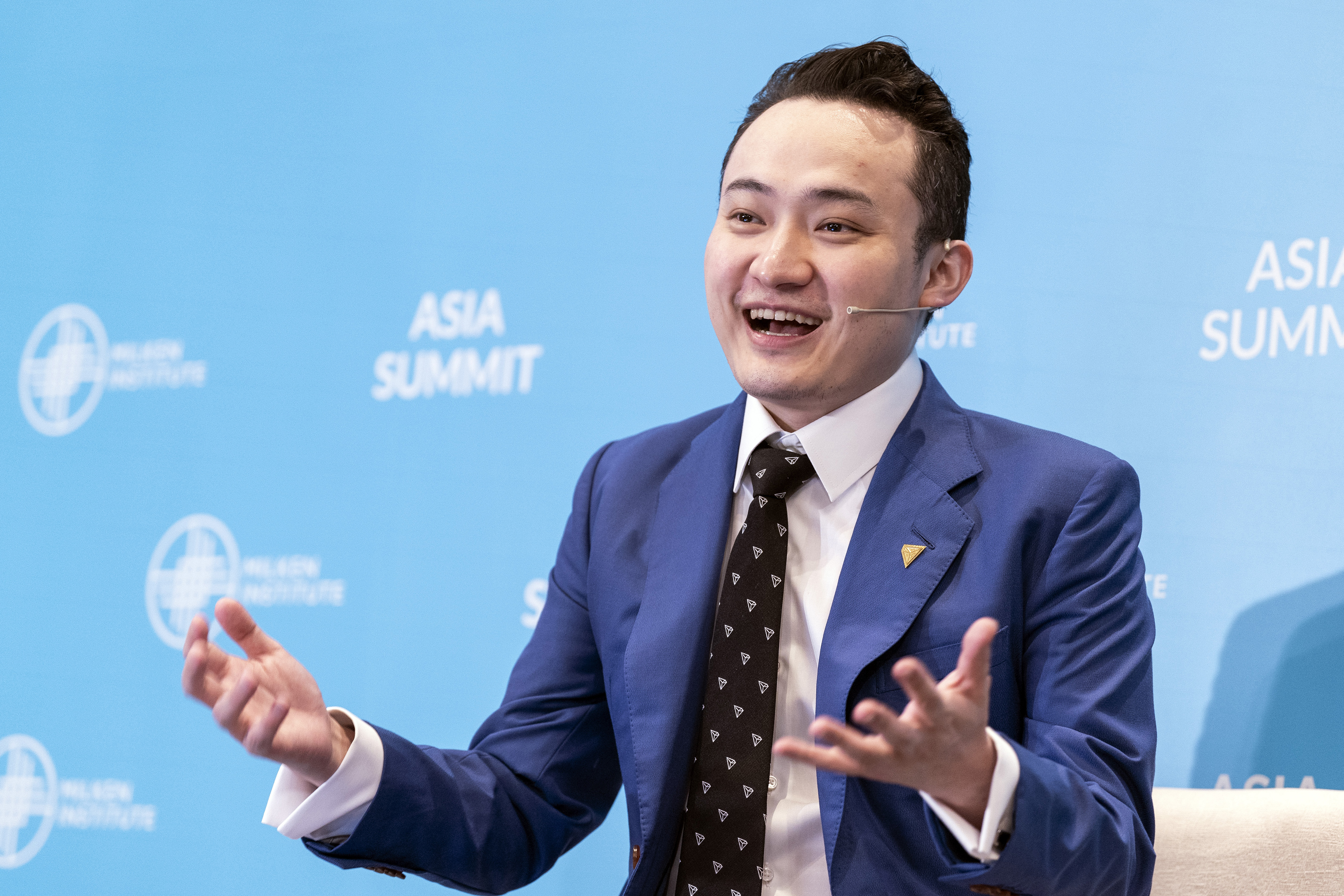 Justin Sun at the Milken Institute Asia Summit in Singapore on September 29, 2022. | Source: Getty Images
