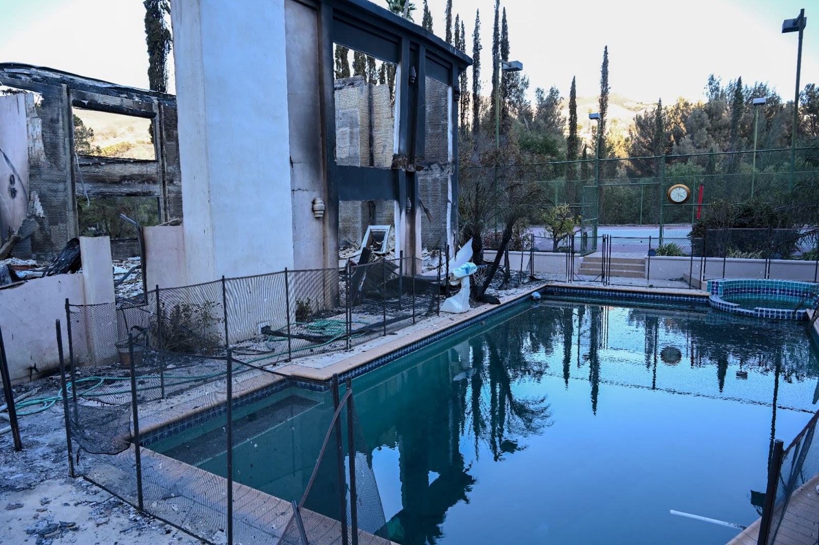 A view of a burned house in Pacific Palisades, California, on January 12, 2025. | Source: Getty Images