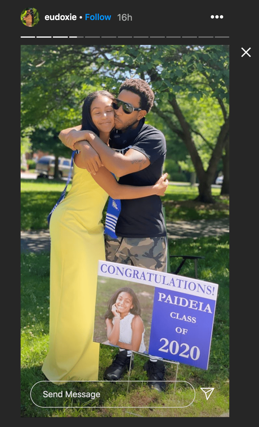 Ludacris posed with his daughter Karma Bridges at the high school graduation for the Paideia class of 2020 | Source: Instagram.com/ludacris