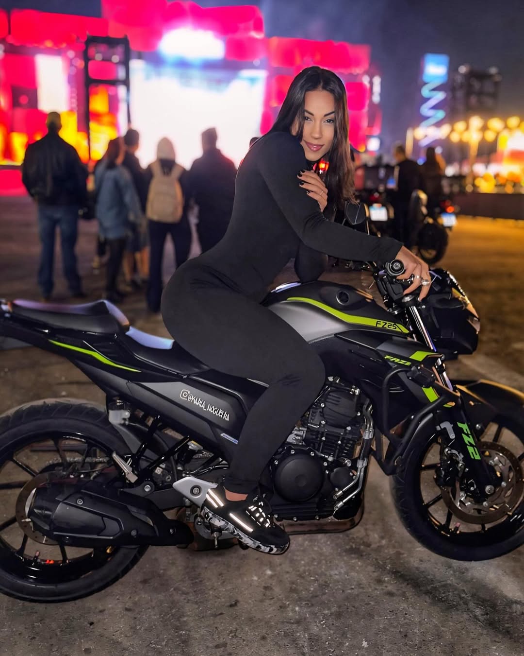 Karla Nogueira poses on her motorcycle, dated July 31, 2024 | Source: Instagram/karla_nogueiira