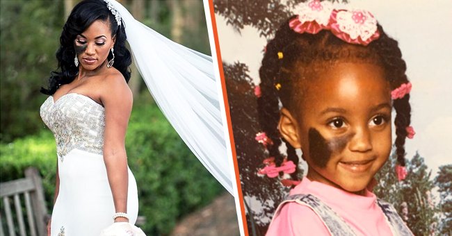 [Left] Picture of Ferrin Roy on her wedding day; [Right] Picture of little Ferrin Roy | Source:  instagram.com/ferrin_roy