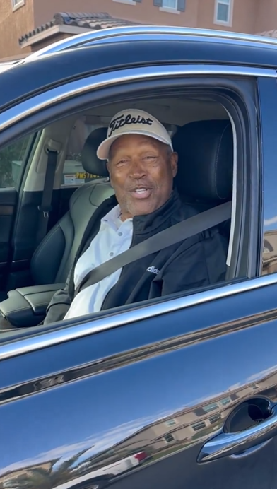 A screenshot from O.J. Simpson's February 2024 video, where he dismissed rumors about being in a hospice | Source: X/TheRealOJ32