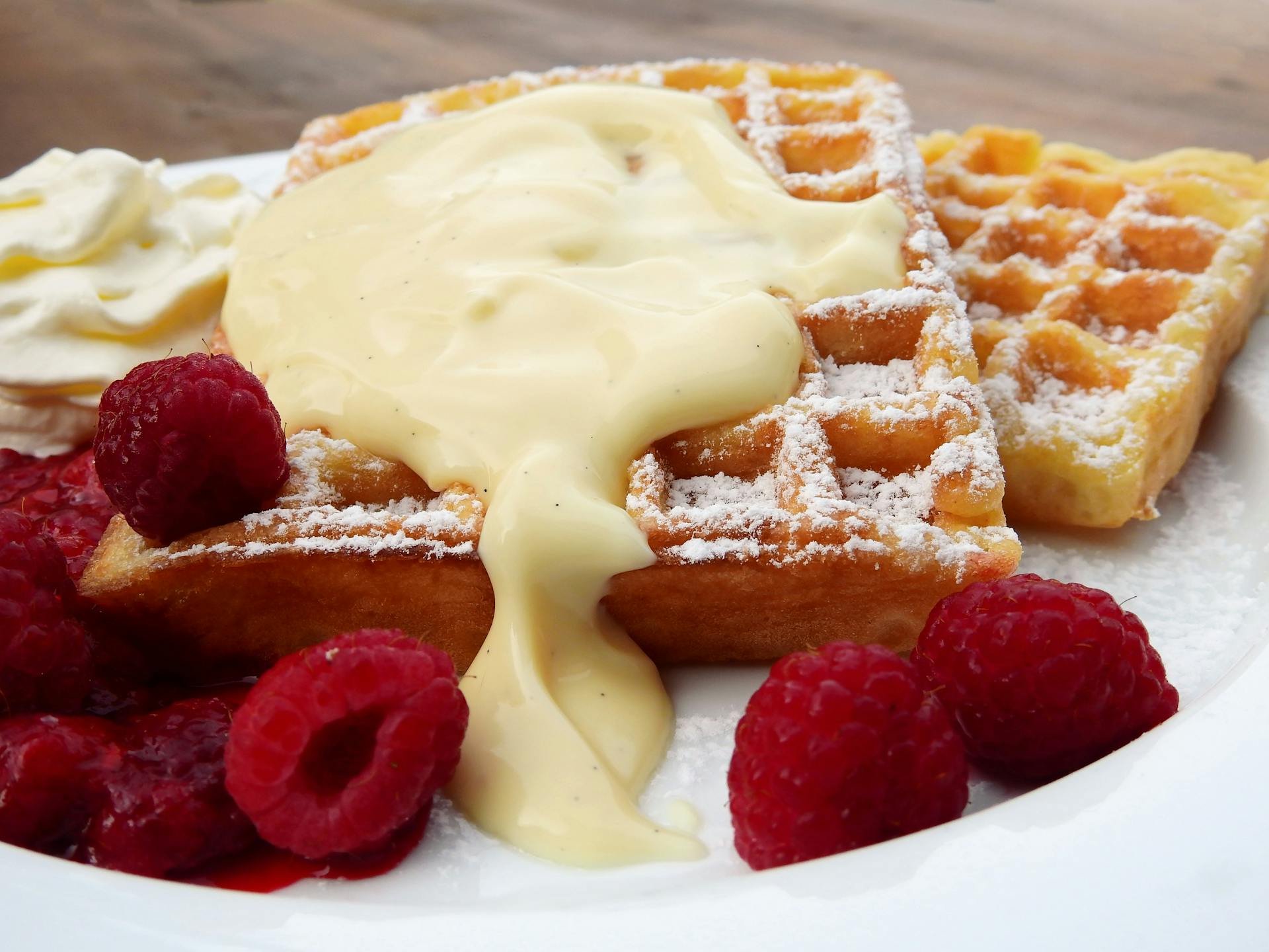 Waffles and ice cream | Source: Pexels