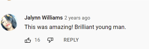 A user's comment on a video of a high school student who buys his friend a wheel chair from his savings. | Photo: youtube.com/USA TODAY 