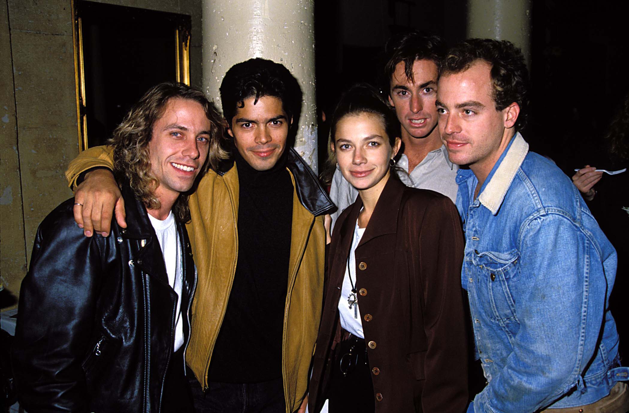 Mark Schilder, Esai Morales, Justine Bateman & Leif Garrett in 1988 | Source: Getty Images