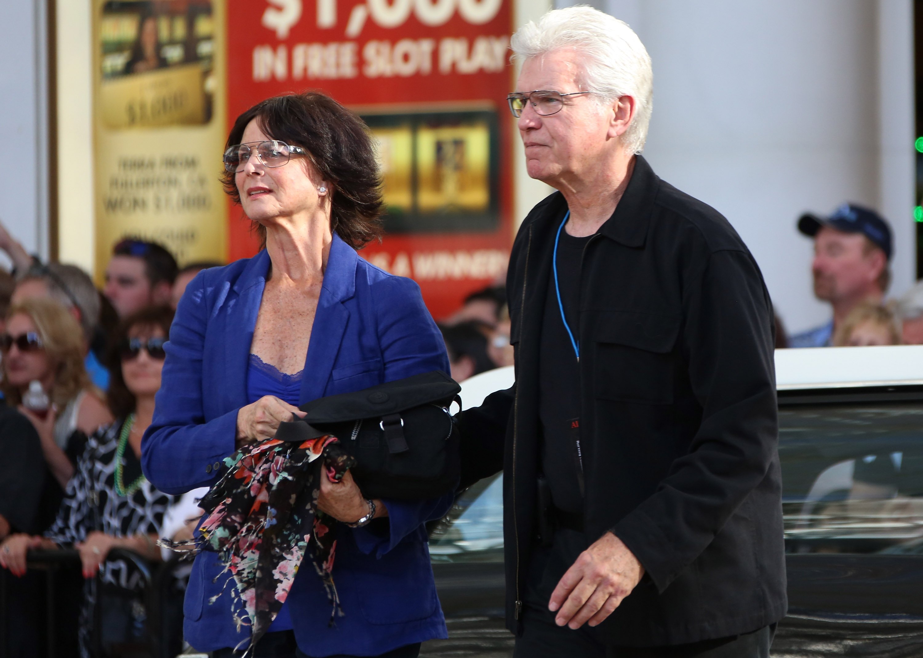 Kent McCord and wife Cynthia Doty arrive at the opening ceremony of Las Vegas Car Stars at the Fremont Street Experience on May 17, 2013 in Las Vegas, Nevada. | Source: Getty Images