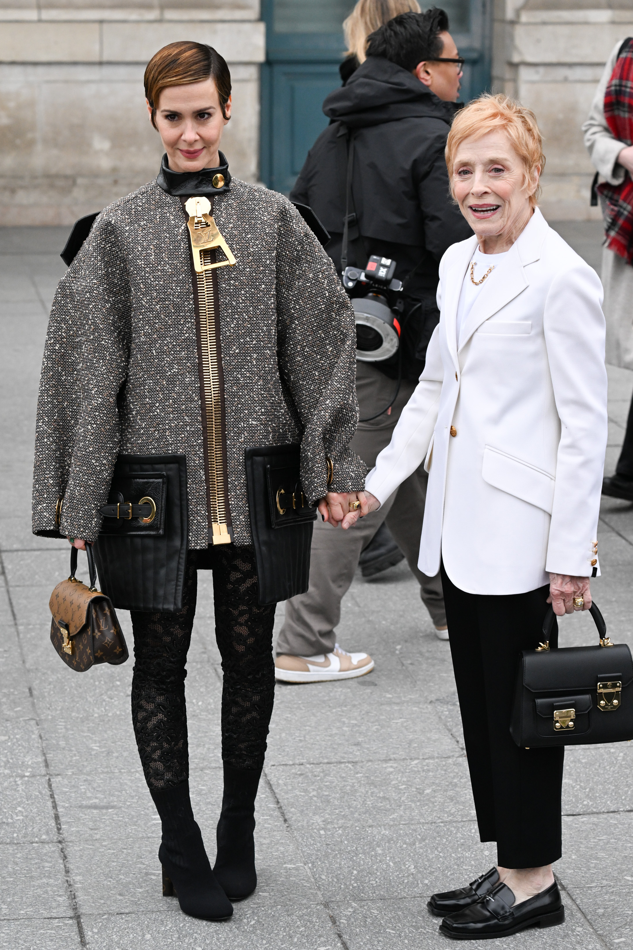 Sarah Paulson and Holland Taylor attend the Louis Vuitton Womenswear Fall Winter 2023-2024 show as part of Paris Fashion Week on March 6, 2023 in Paris, France | Source: Getty Images