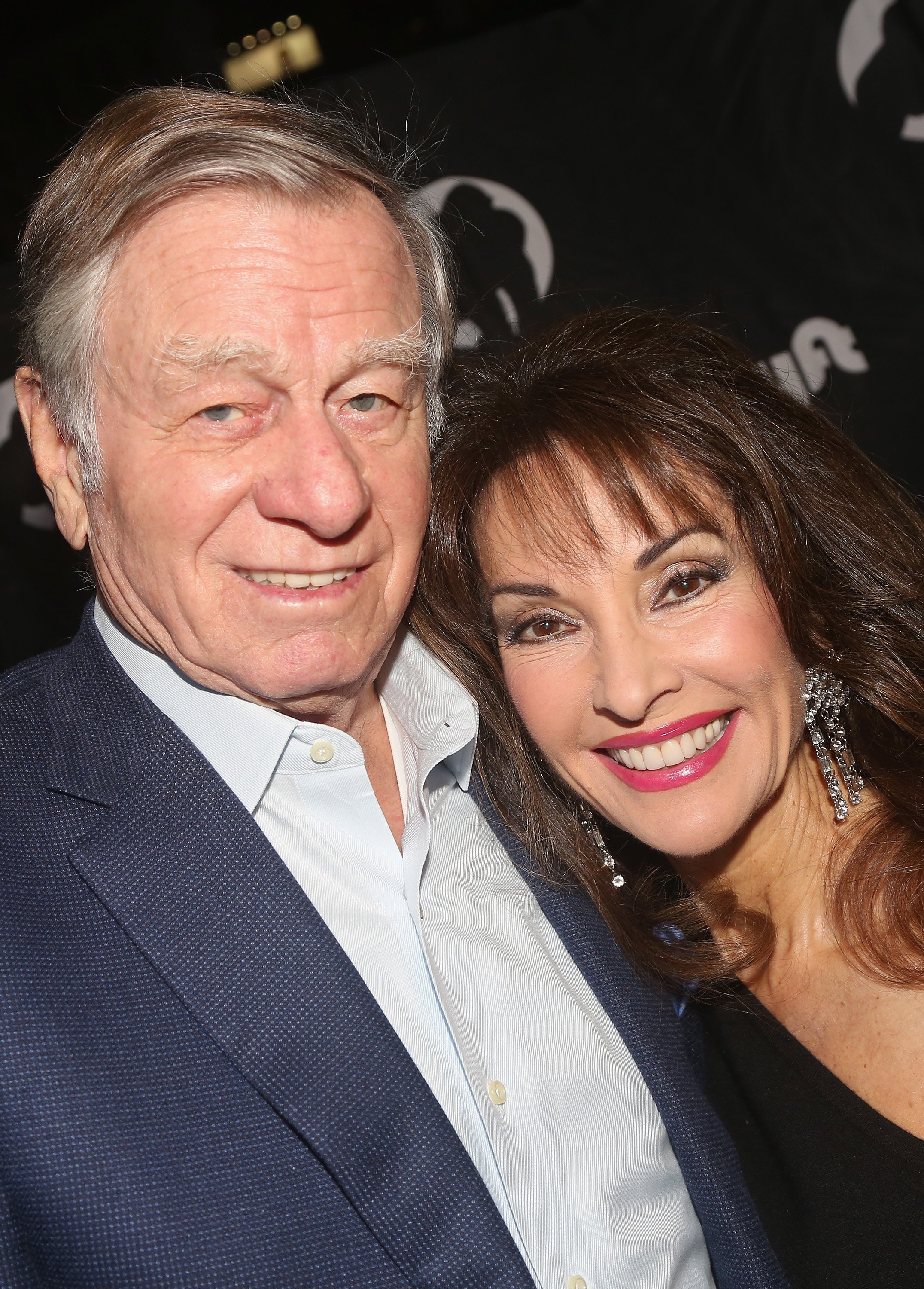 Helmut Huber and Susan Lucci pose at the opening night of 