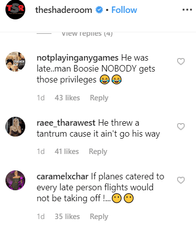 Comments criticizing Boosie Badazz. | Photo: Instagram/The Shade Room