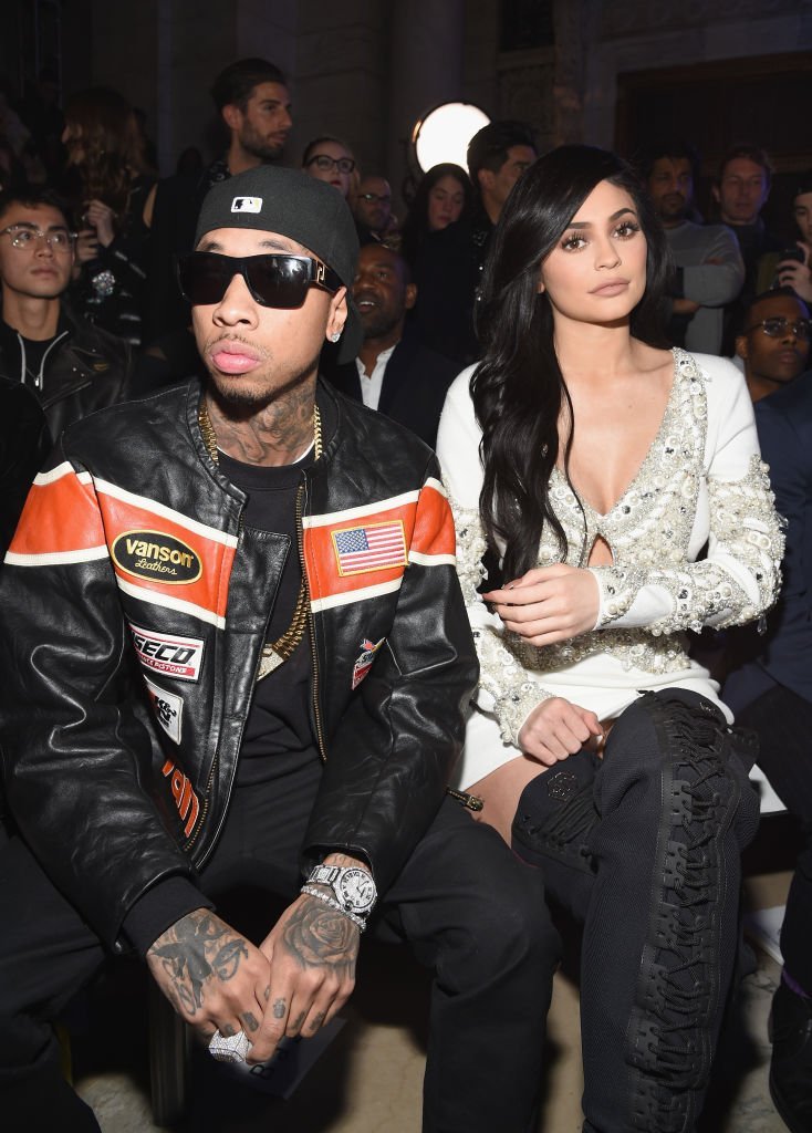 Tyga and Kylie Jenner attend the Front Row for the Philipp Plein Fall/Winter 2017/2018 Women's And Men's Fashion Show. | Source: Getty Images