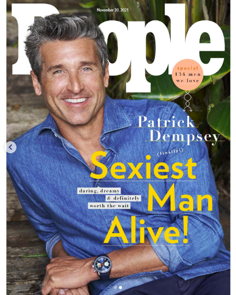 Patrick Dempsey posing for People magazine's "Sexiest Man Alive" cover posted on November 8, 2023 | Source: Instagram/people and patrickdempsey