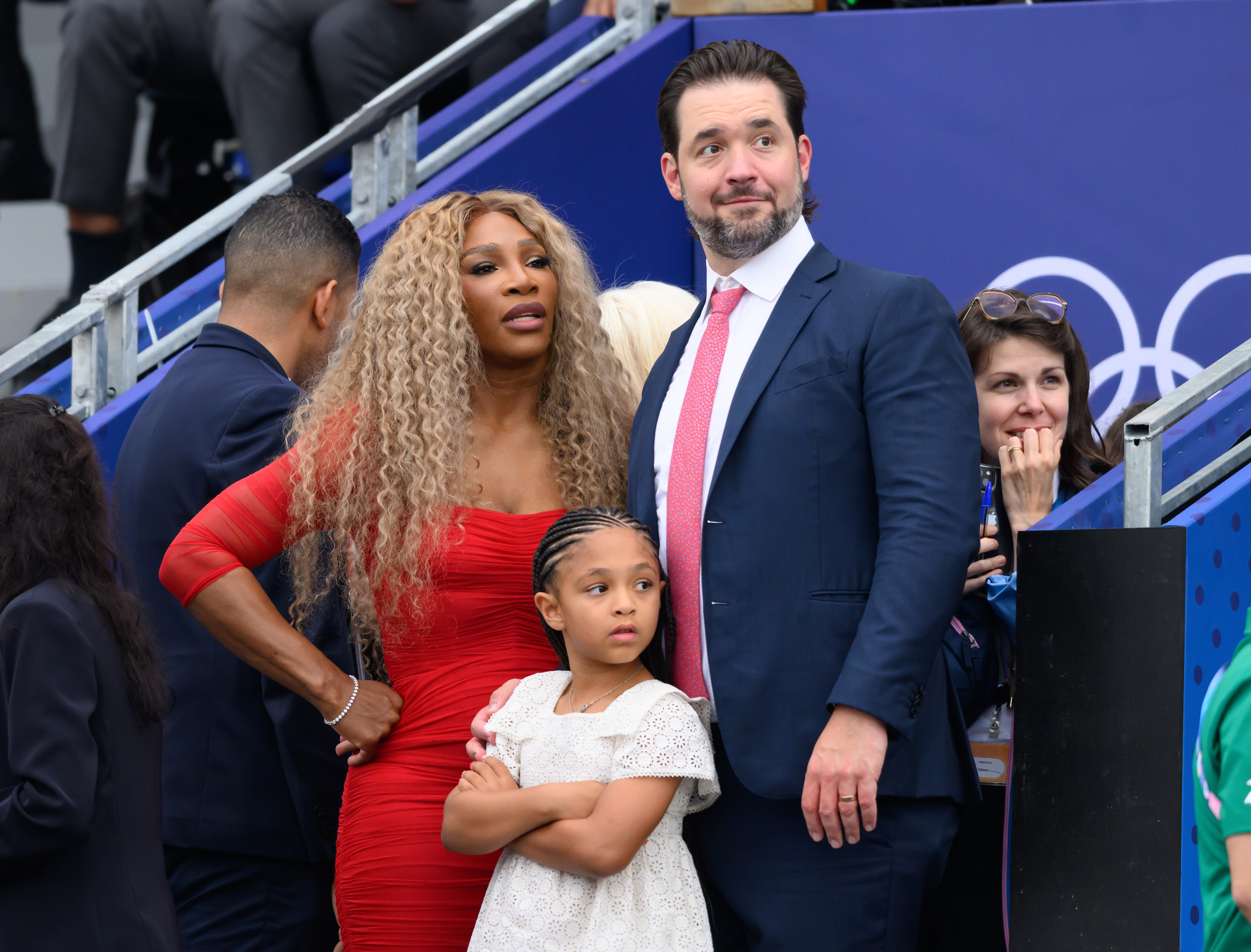 Serena Williams with her family attends the red carpet ahead of the opening ceremony of the Olympic Games on July 26, 2024 | Source: Getty Images