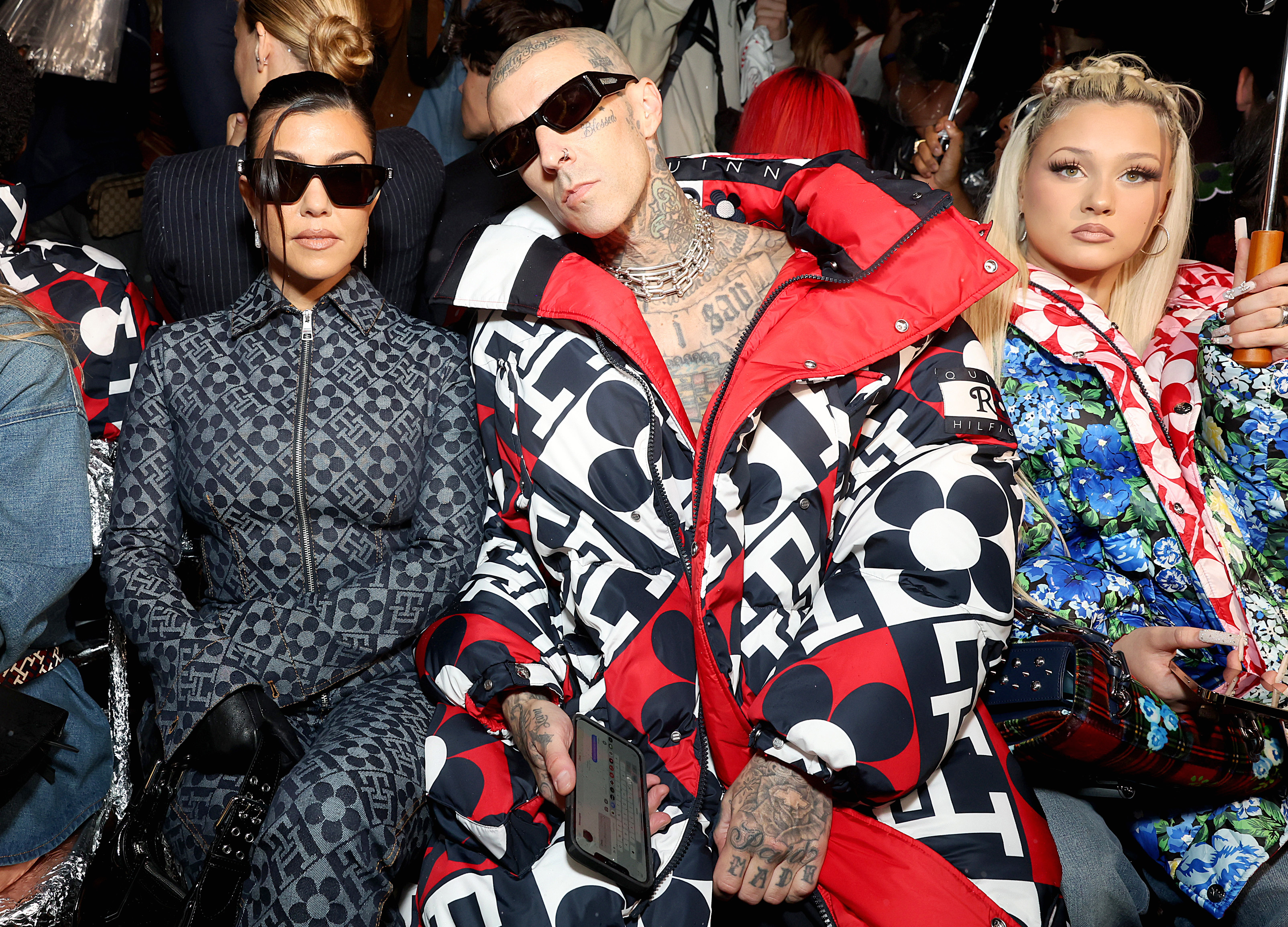 Kourtney Kardashian, Travis Barker, and Alabama Barker attend Tommy Factory New York Fall 2022 in Brooklyn on September 11, 2022 | Source: Getty Images