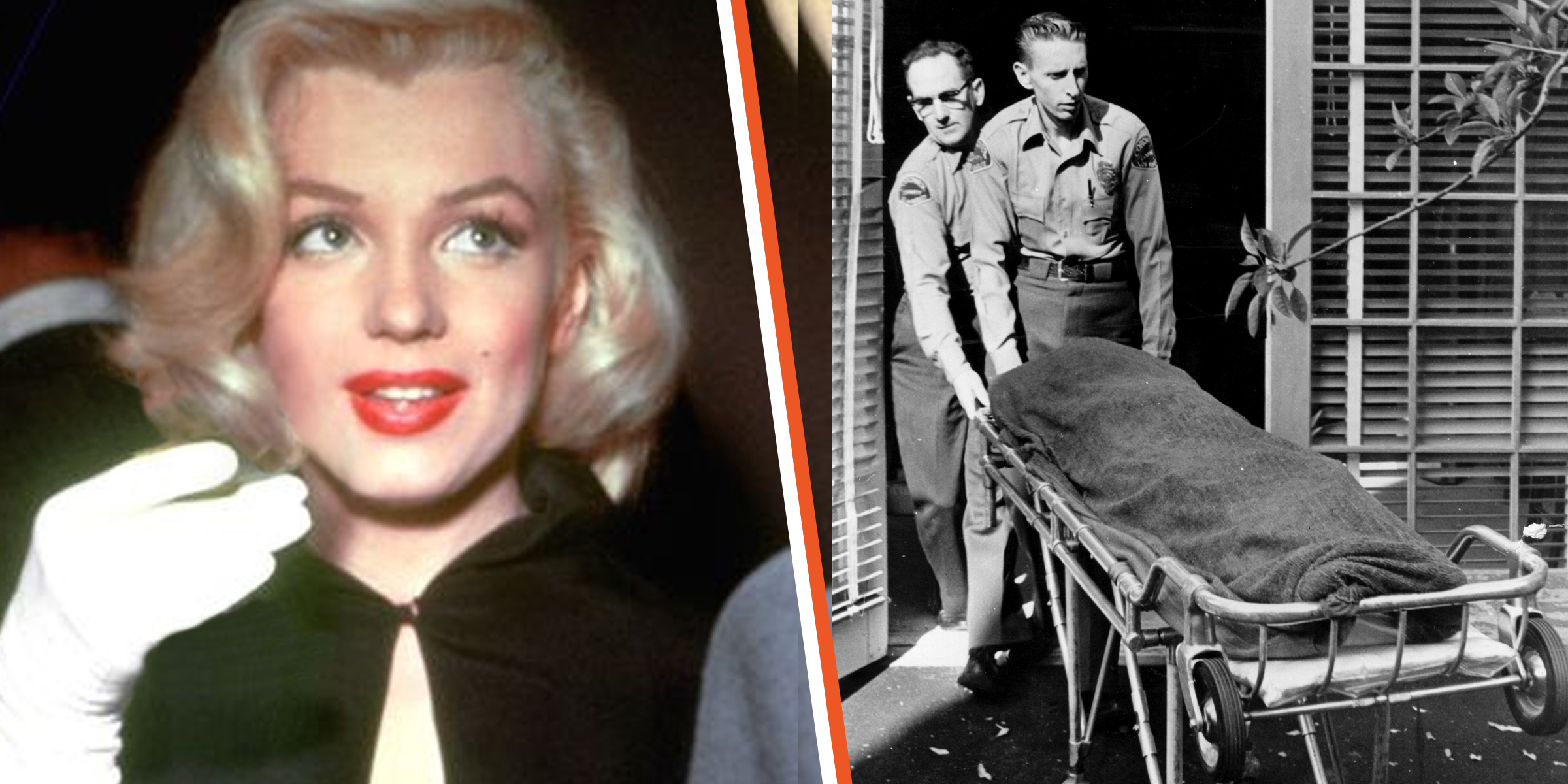 Marilyn Monroe | Police personnel carrying Marilyn Monroe's body on a stretcher. | Source: Getty Images