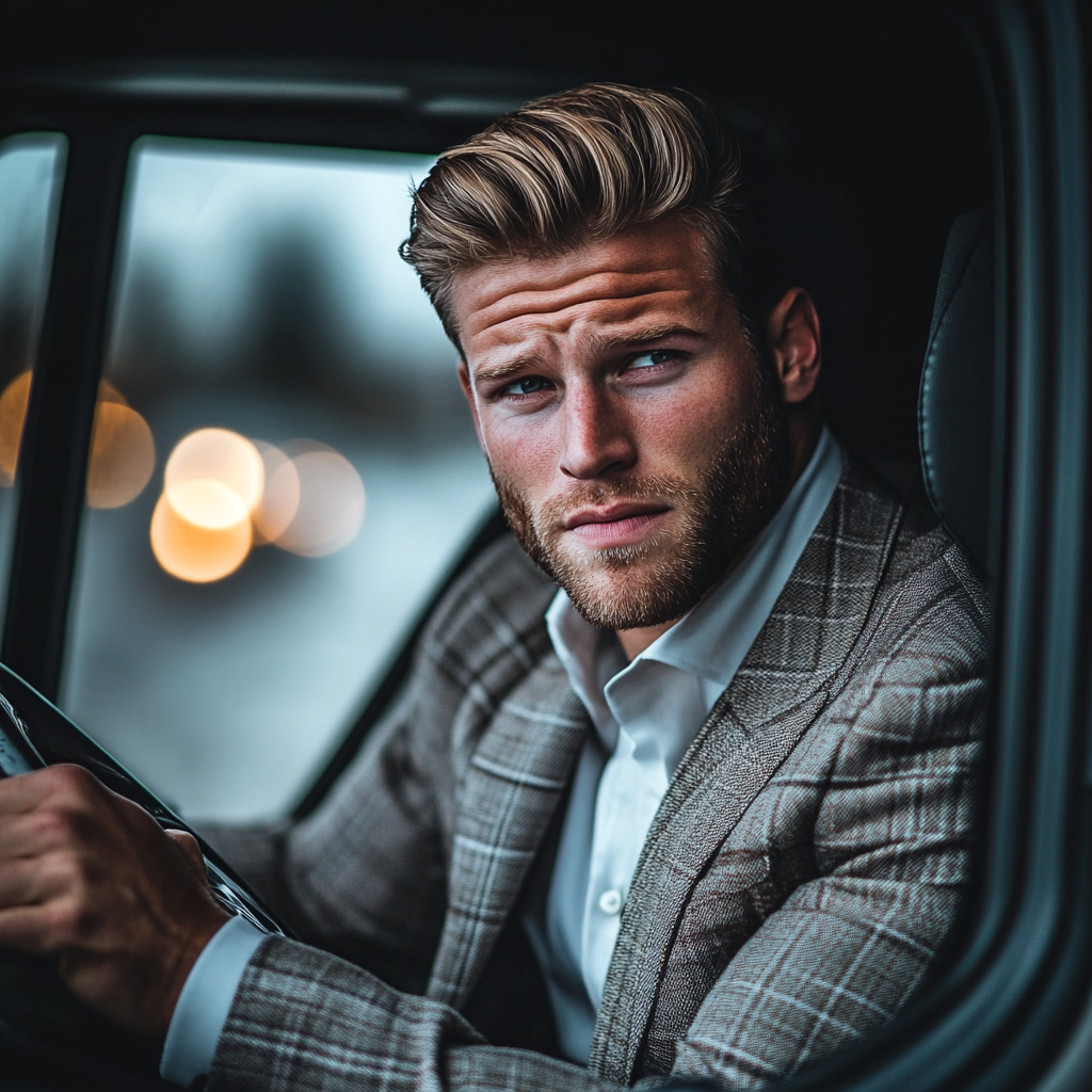 A closeup shot of a man driving a truck | Source: Midjourney