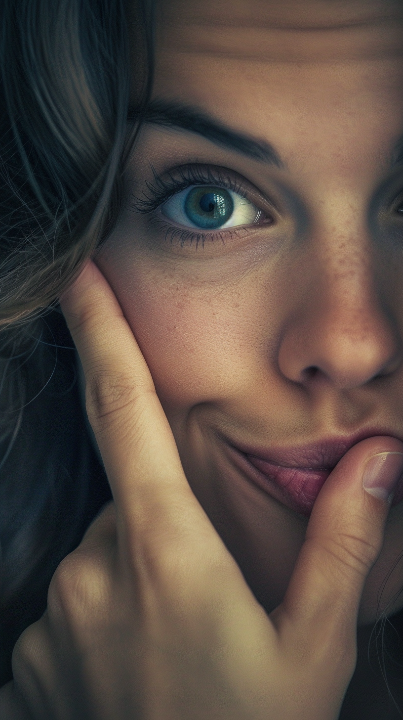 A close up of a woman sneering | Source: Midjourney