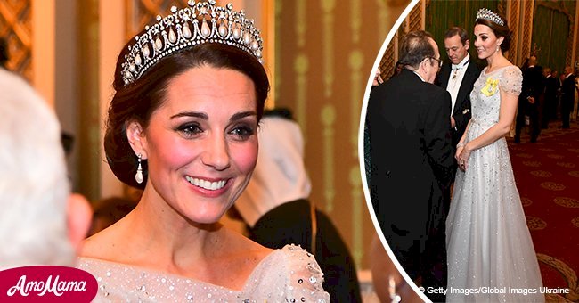 Kate Middleton turns heads in Diana’s glittering tiara and an embellished off-white dress