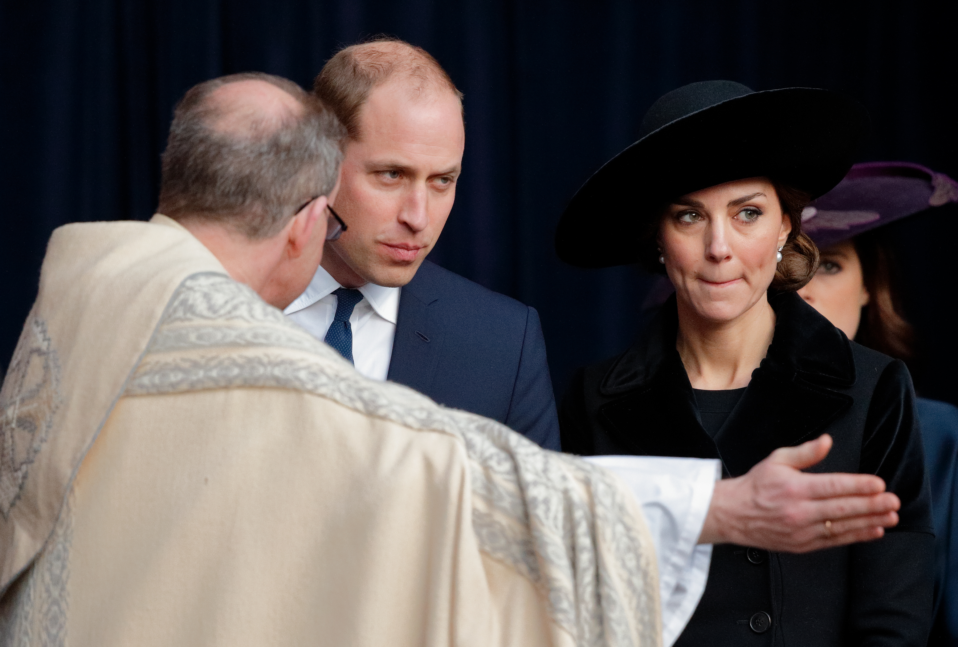 Prince William and Princess Catherine at a Memorial Service for Gerald Grosvenor, 6th Duke of Westminster in Chester, England on November 28, 2016 | Source: Getty Images