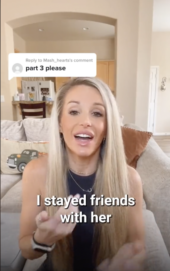 Casey Costa revealing she stayed friends with the bride even after the wedding | Source: tiktok/four.nine