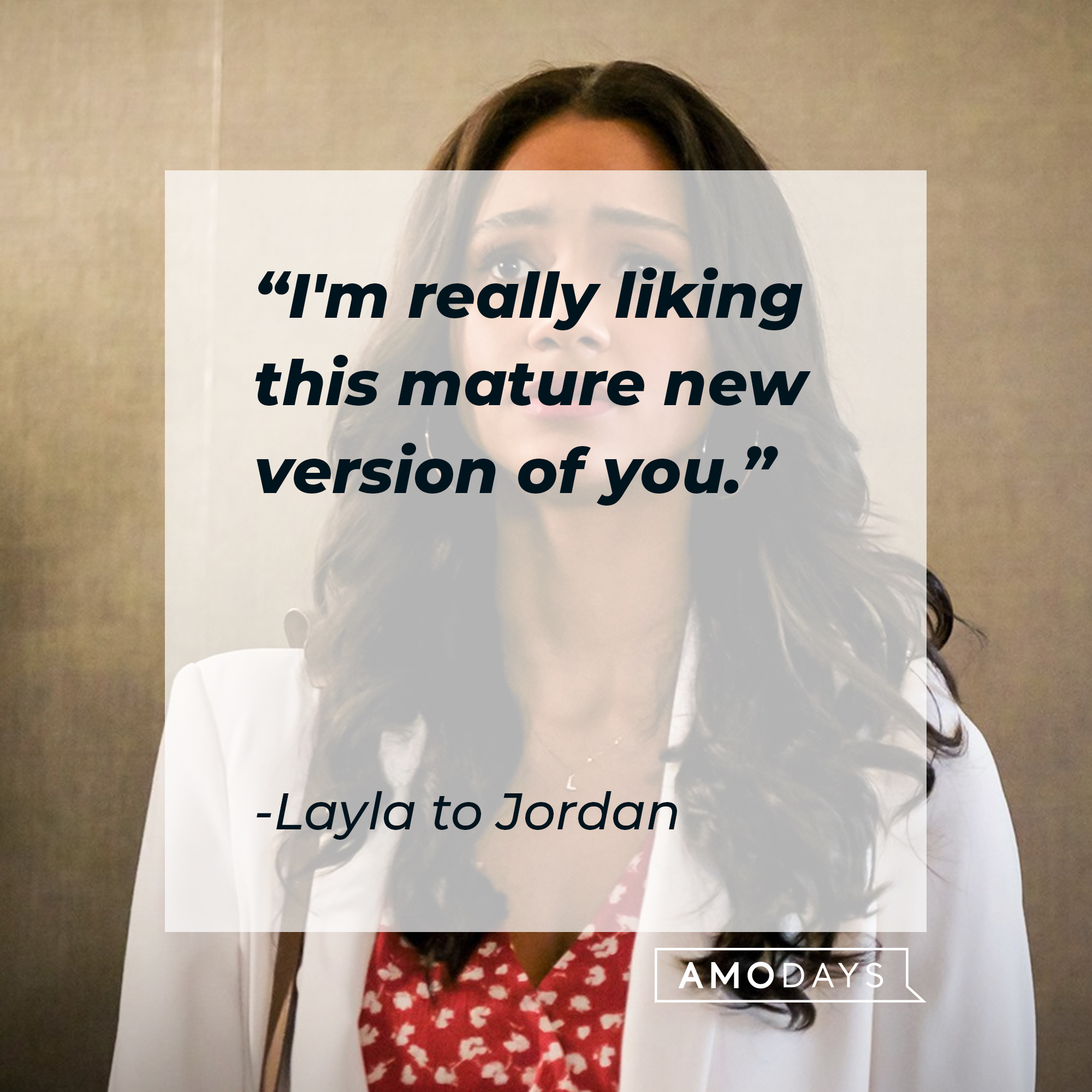 A quote from Layla to Jordan:"I'm really liking this mature new version of you." | Source: facebook.com/CWAllAmerican