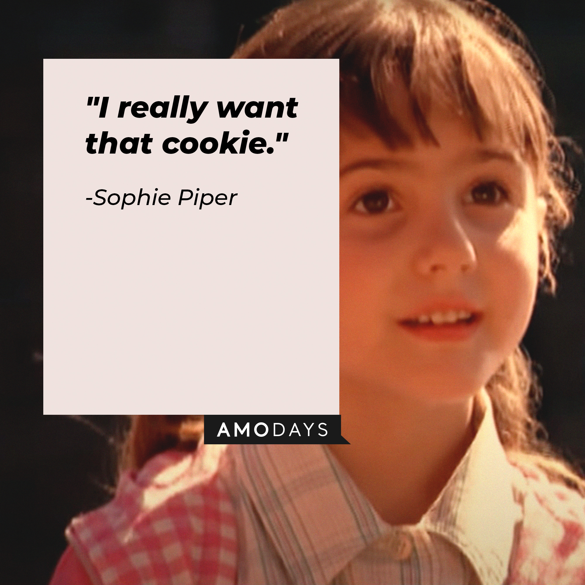 Sophie Piper's quote: "I really want that cookie." | Source: Youtube.com/disneychannel