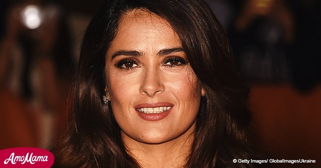 Salma Hayek puts her curves on display in a skin-tight dress, revealing how youthful she is at 51
