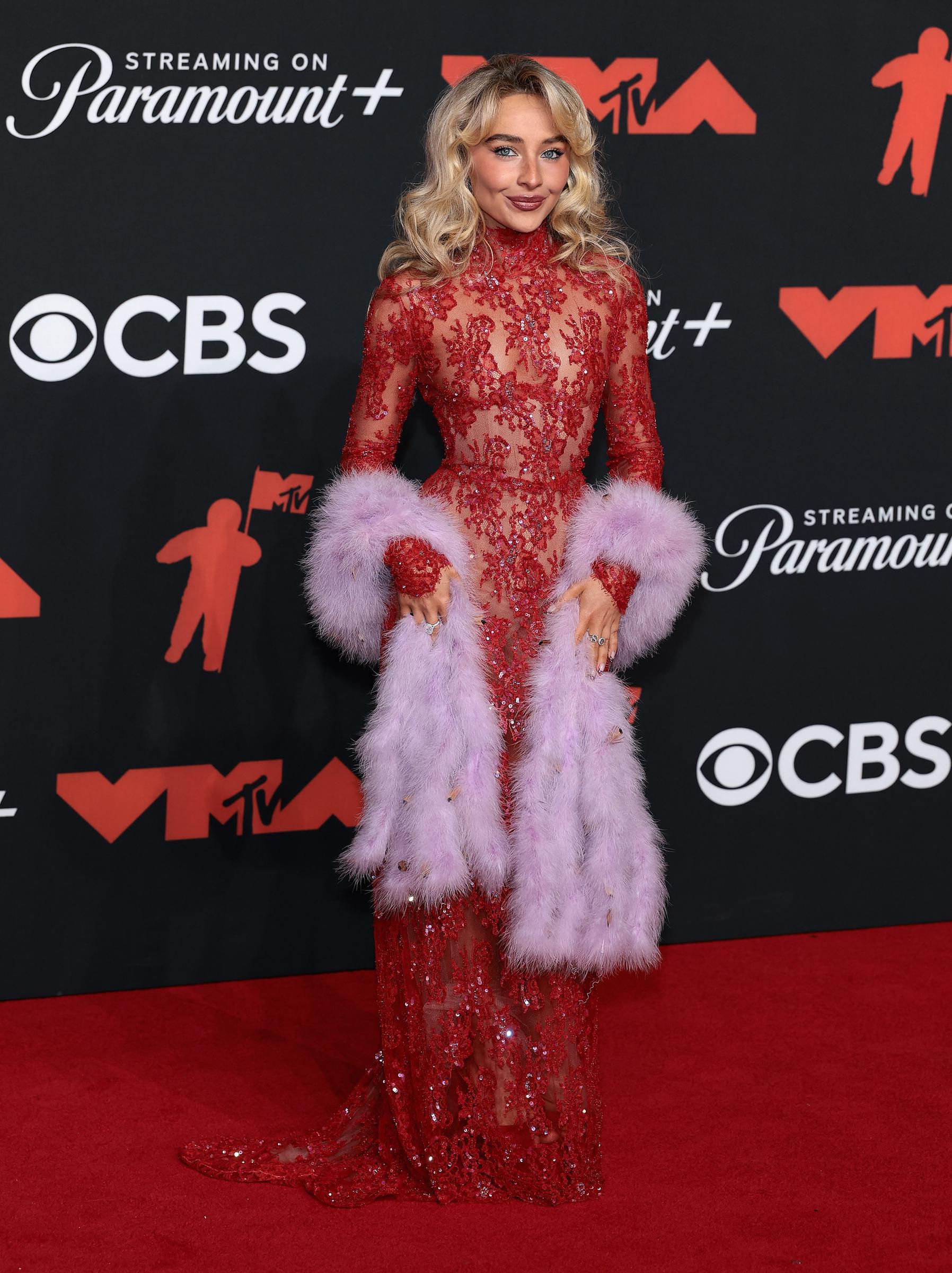 Sabrina Carpenter at the 2025 MTV Video Music Awards on September 7 in New York. | Source: Getty Images