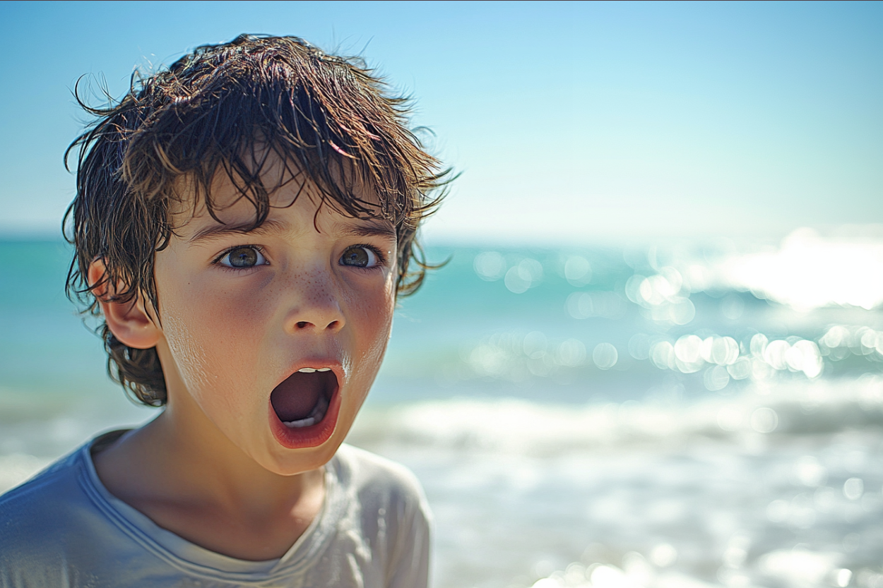 A boy shouting | Source: Midjourney