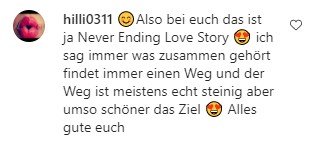 Kommentar eines Fans zu dem Bild, das Cora auf ihrem Instagram-Profil gepostet hat I Quelle: instagram.com/coraschumacher Kommentar eines Fans zu dem Bild, das Cora auf ihrem Instagram-Profil gepostet hat I Quelle: instagram.com/coraschumacher