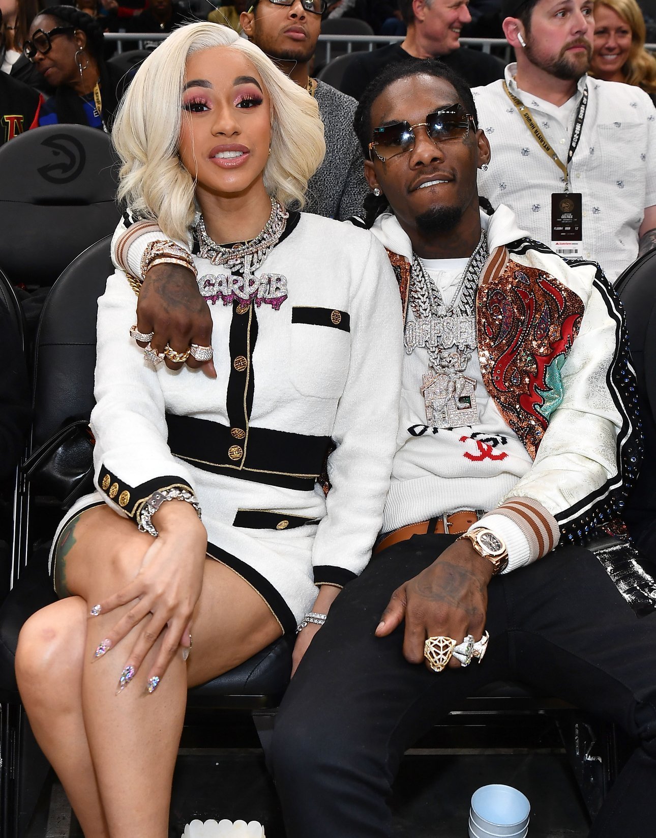 Cardi B and Offset attend the Atlanta Hawks vs Boston Celtics game at State Farm Arena on Nov. 23, 2018 in Atlanta. | Photo: GettyImages/Global Images of Ukraine