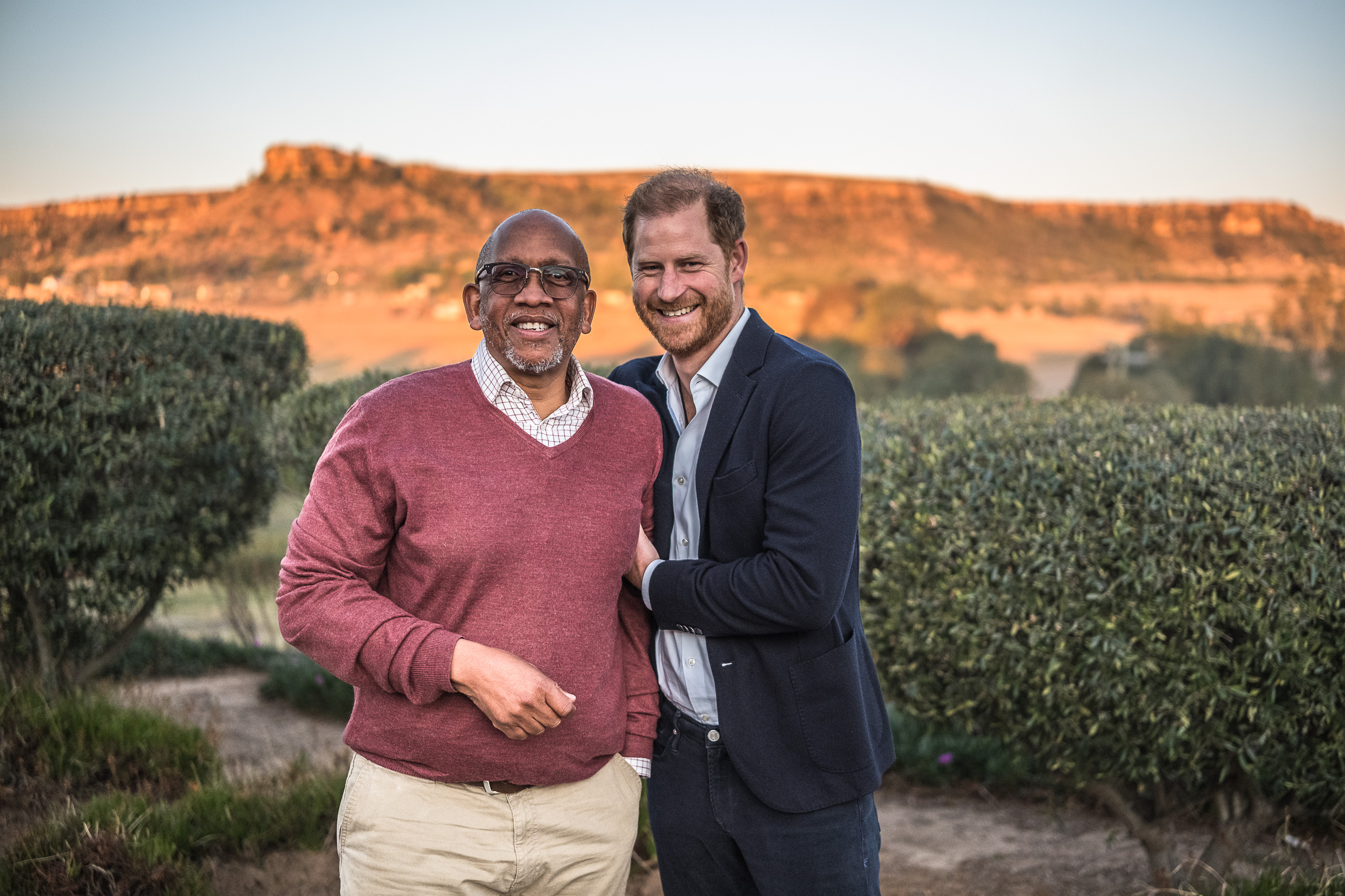 Prince Seeiso of Lesotho and Prince Harry attend a welcome event at Sentebale’s Mamohato Children’s Centre in Maseru, Lesotho, on October 1, 2024 | Source: Getty Images