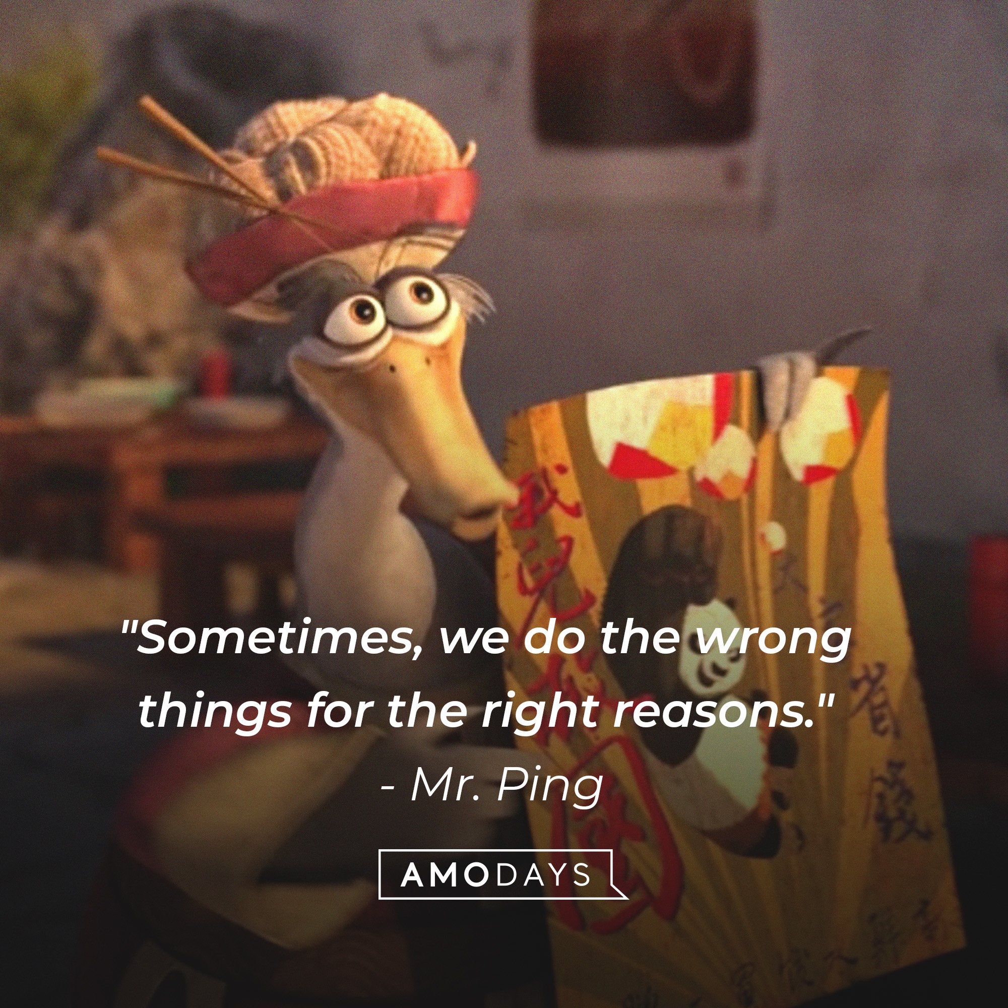 Mr. Ping’s quote: "Sometimes, we do the wrong things for the right reasons."  | Image: AmoDays