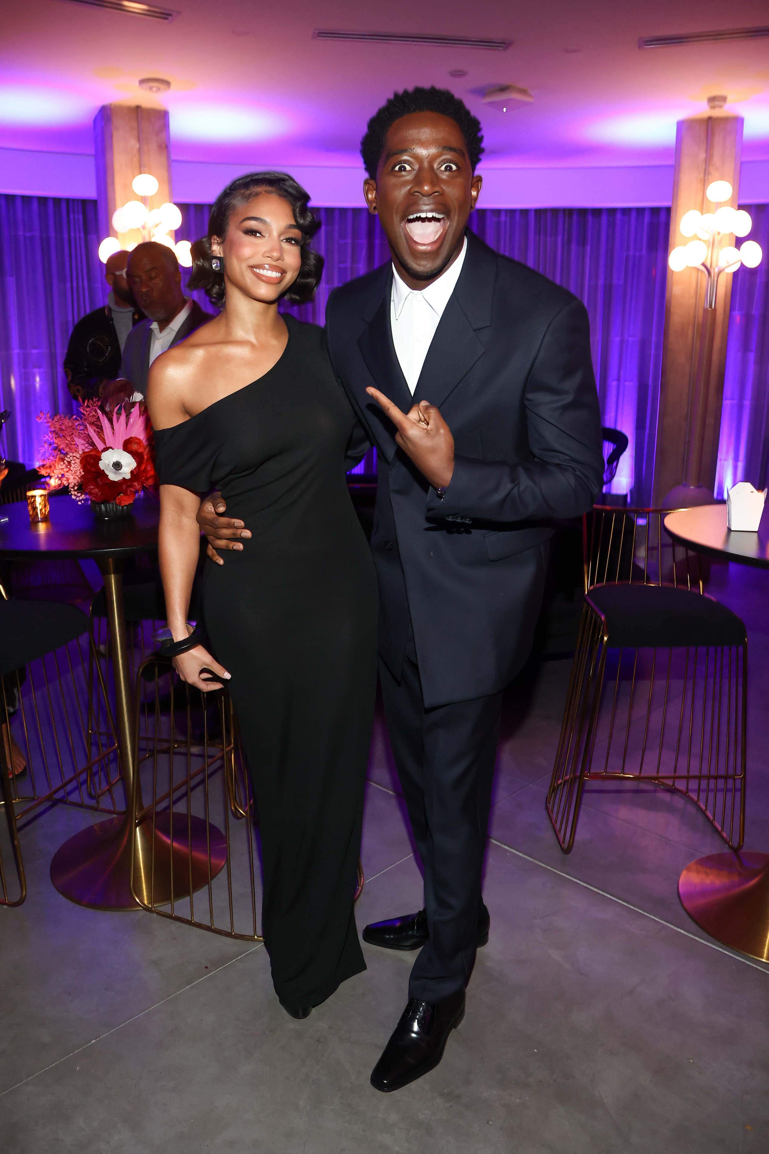 Lori Harvey and Damson Idris at "Snowfall" final season premiere party held at The Ted Mann Theater in Los Angeles, California on February 15, 2023 | Source: Getty Images