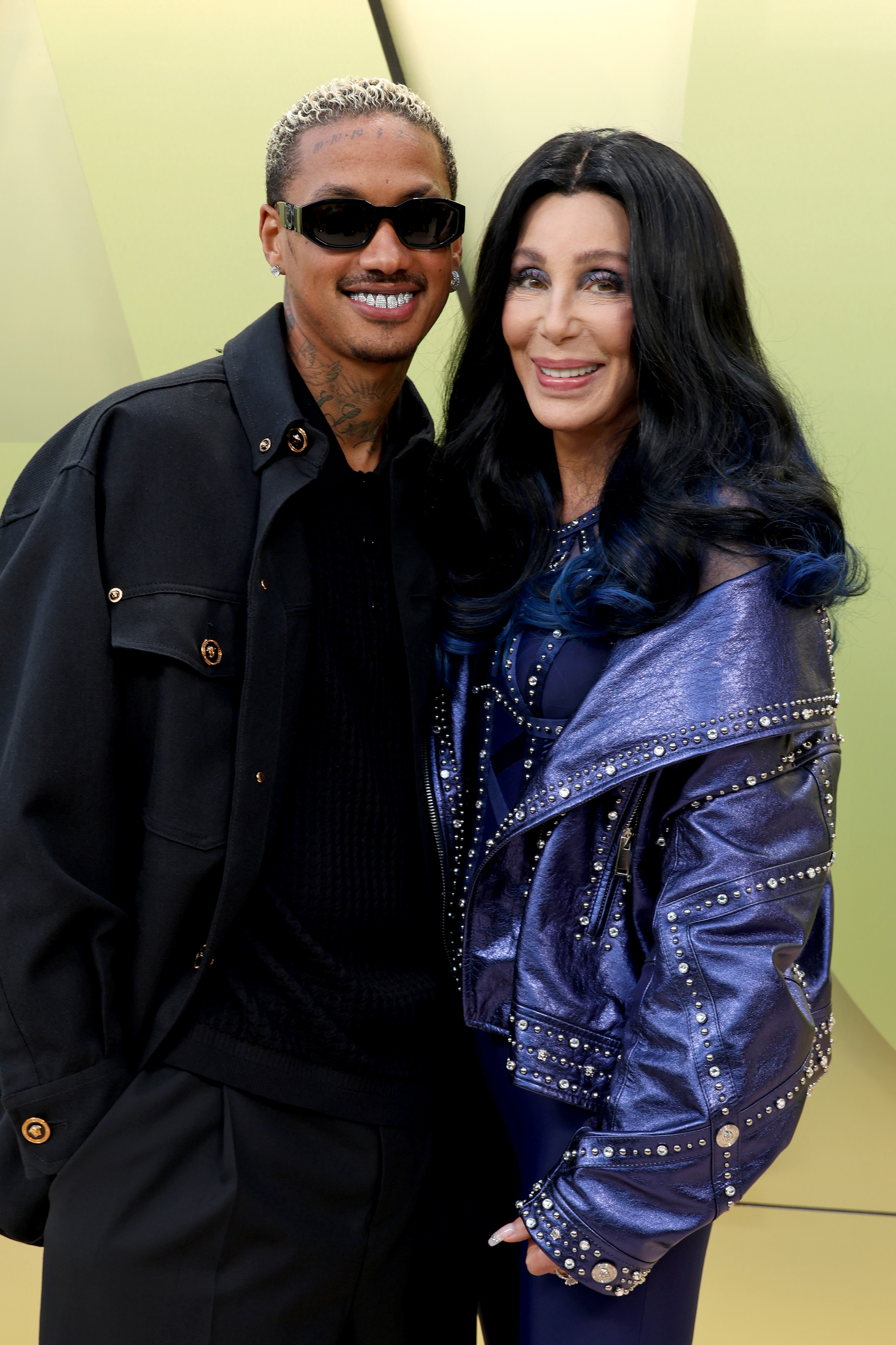 Alexander Edwards and Cher at the Versace FW23 Show at Pacific Design Center on March 9, 2023, in West Hollywood, California. | Source: Getty Images