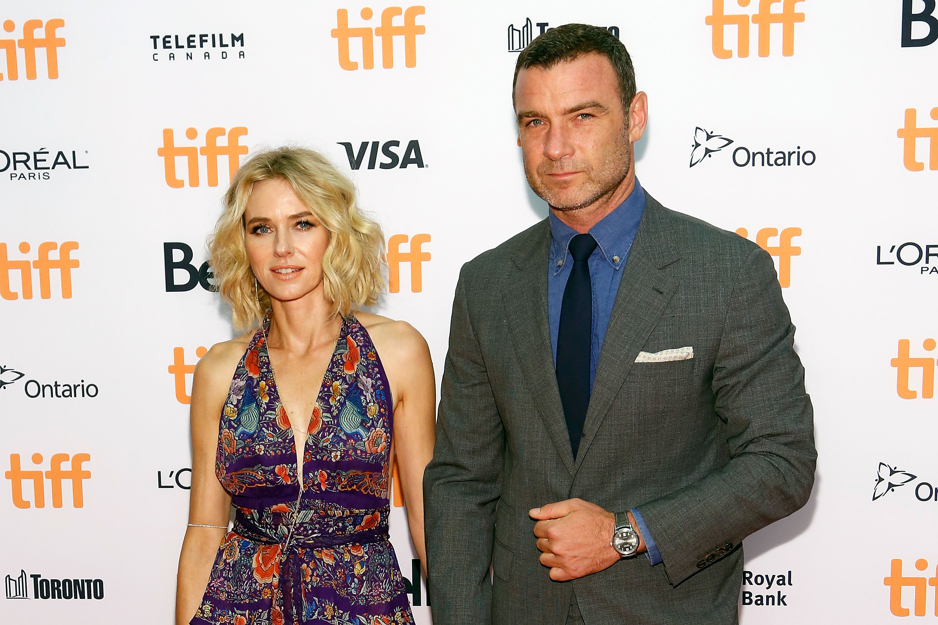 Naomi Watts and Liev Schreiber on September 10, 2016 in Toronto, Canada. | Source: Getty Images