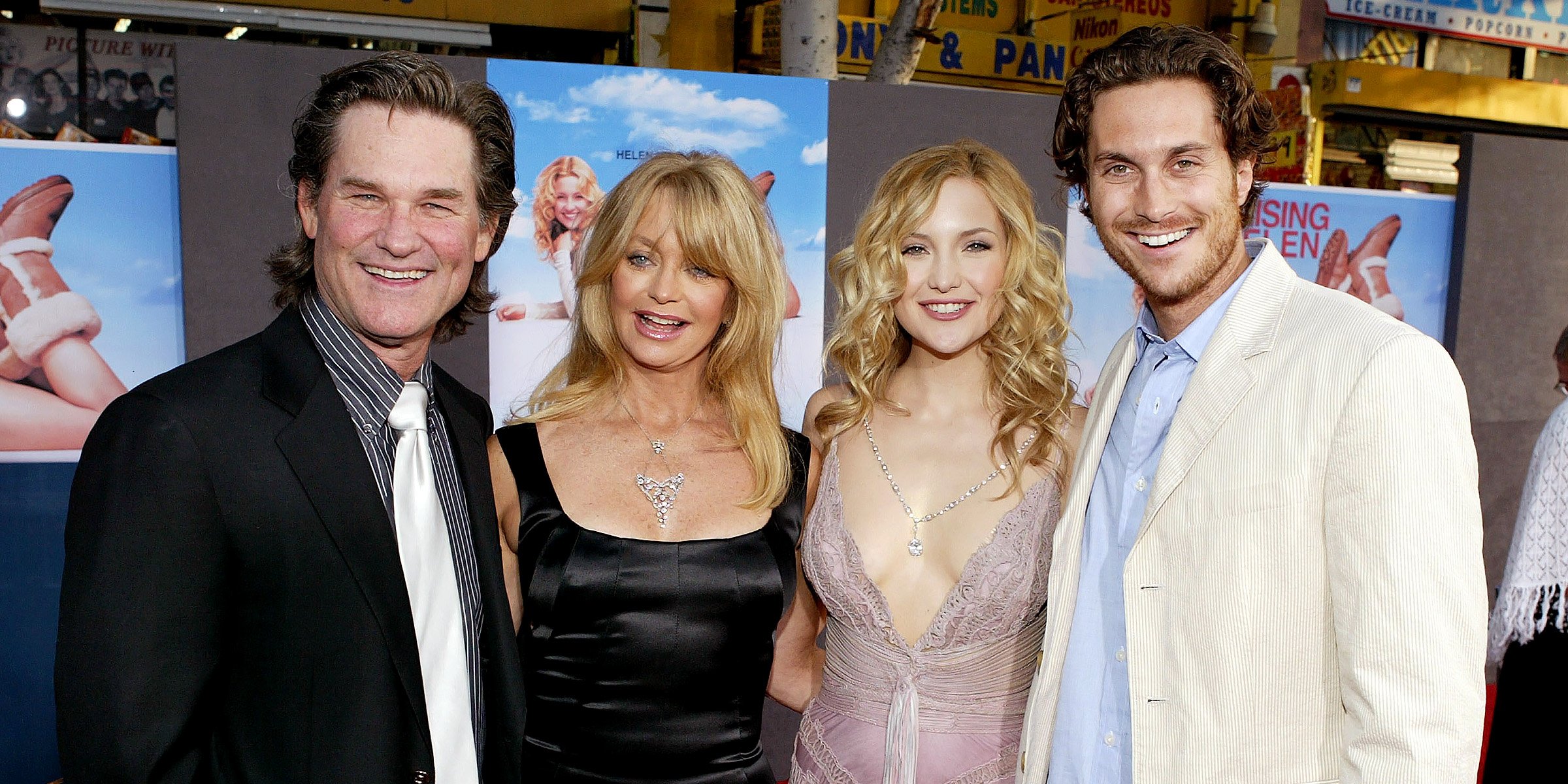 Kurt Russell, Goldie Hawn, Kate Hudson, and Oliver Hudson | Source: Getty Images