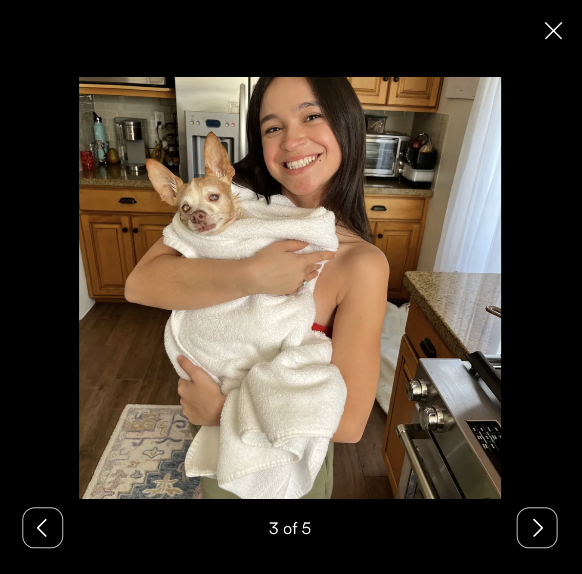 Pandora is seen holding a dog | Source: gofundme