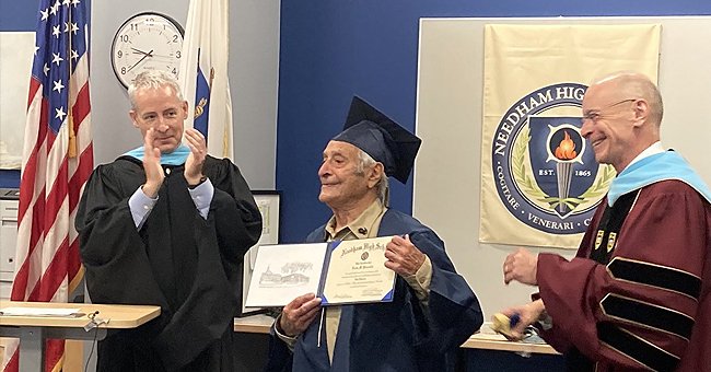 Louis Picariello, 95, finally gets his high school diploma. | Source: twitter.com/NPS_Supt 